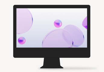 Screen Computer Mockup With Generative AI
