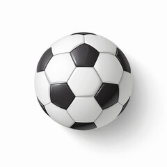 Soccer ball in realistic style isolated on a white background with shadow. Useful as an element for your designs. Vector illustration.