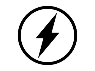 シンプル雷丸マークA：黒線