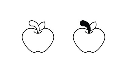 Apple icon design with white background stock illustration