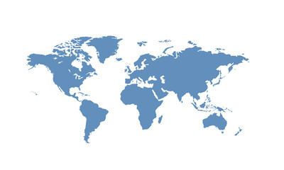 World map with modern color,isolated on white background for website layouts,background,education, precise,customizable,Travel worldwide,map silhouette backdrop,earth geography, political,reports