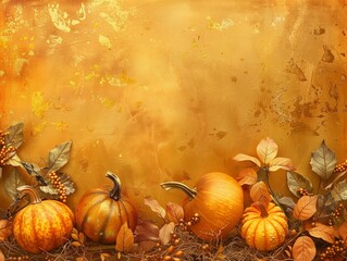 Crop yellow Background Thanksgiving Theme Photography Backdrops Holiday Card Thanksgiving Background Design Pumpkin Patch Fall Autumn Harvest Golden Field Squash 