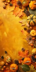 Crop yellow Background Thanksgiving Theme Photography Backdrops Holiday Card Thanksgiving Background Design Pumpkin Patch Fall Autumn Harvest Golden Field Squash 