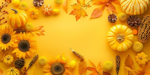 Crop yellow Background Thanksgiving Theme Photography Backdrops Holiday Card Thanksgiving Background Design Pumpkin Patch Fall Autumn Harvest Golden Field Squash 