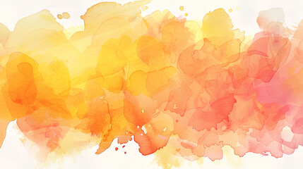 orange yellow watercolor 