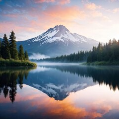 sunrise over the lake