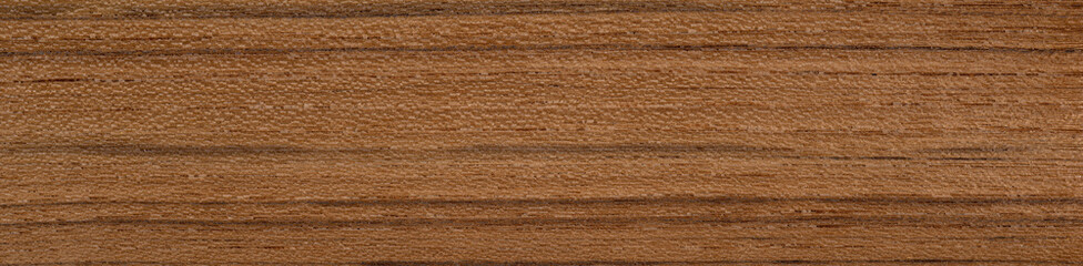 Teak veneer with smooth grain and warm cinnamon wood tones