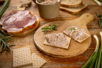 Delicious homemade ham pate