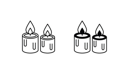 Candles icon design with white background stock illustration