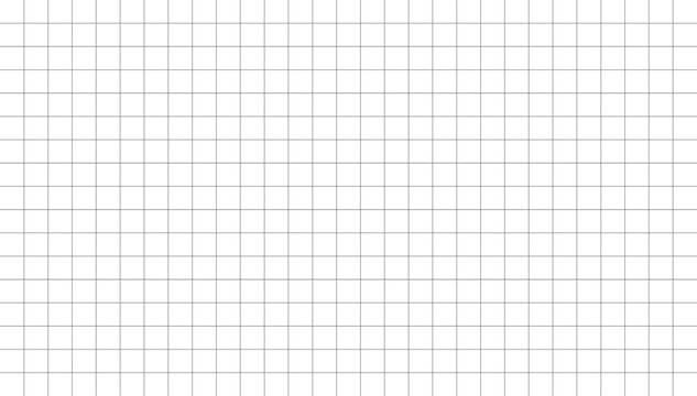 Horizontal grid square graph line page on white background,horizontal book blank for notes