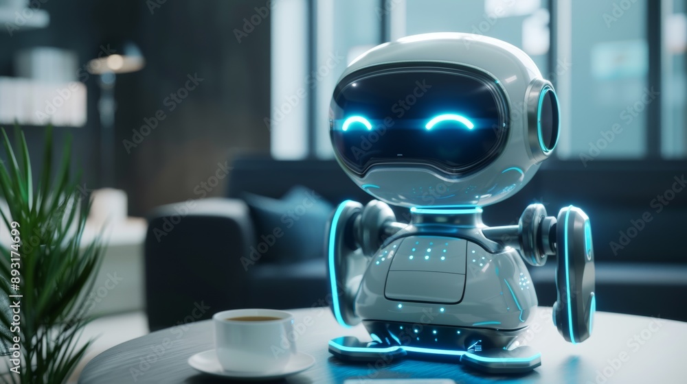 Poster woman uses a chatbot, an ai-powered assistant, to get help from a business. the chatbot can understa