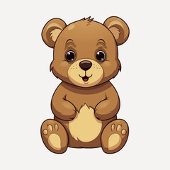 Fototapeta premium Cute cartoon bear illustration