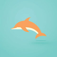 Minimalist dolphin illustration design