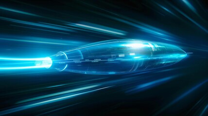 A futuristic concept of a spaceship powered by atomic energy, field of dept deep odject, all cover focus text, for spacecopy