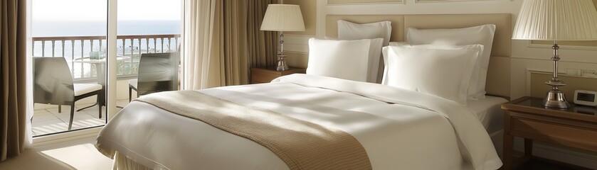 A Luxurious Hotel Bedroom.