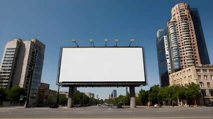Obraz premium blank billboard on the city