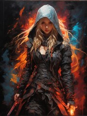 Fototapeta premium woman in a jacket