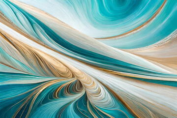 Fototapeta premium Marble abstract acrylic background. Marbling artwork texture.