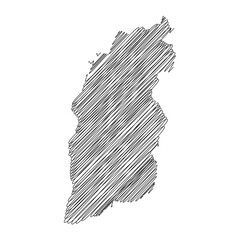 Shanxi China provinces thread map line vector illustration