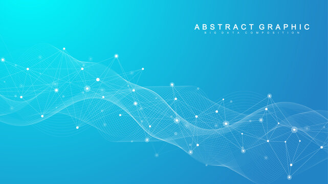 Global network connection banner design template. Header social network communication in the global business concept. Big data visualization. Internet technology