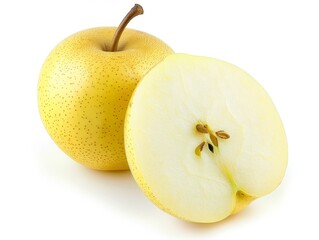 Beautiful Chinese Pear: A Stunning Shot Against a White Background - AR 4:3