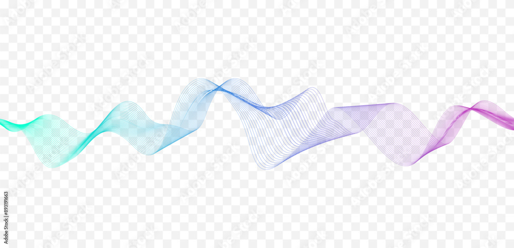 Poster abstract vector illustration with colored wavy lines flowing dynamic isolated on white background. h