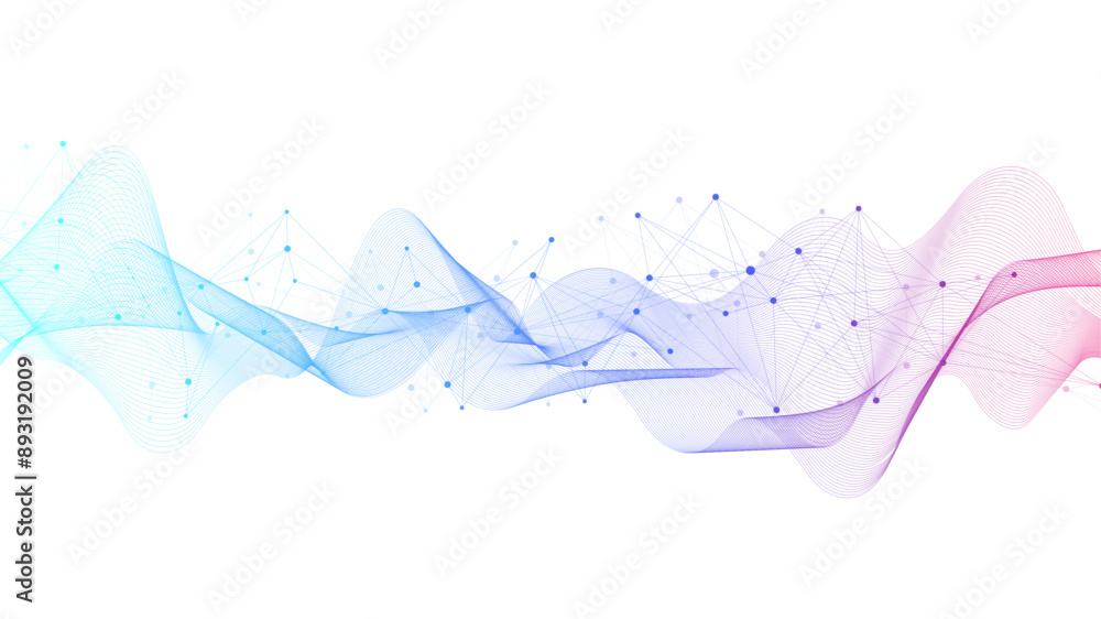 Poster Global network connection banner design template. Header social network communication in the global business concept. Big data visualization. Internet technology