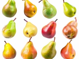 Pear Perfection: A Collection of Sumptuous Images on a White Canvas