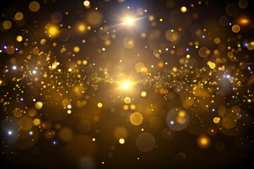 Golden lights glowing beautifully on a festive background