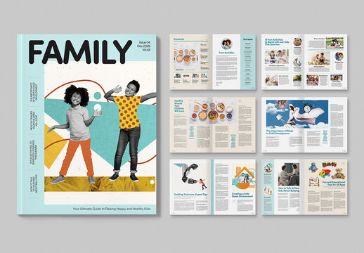 Family Education Magazine Brochure Template