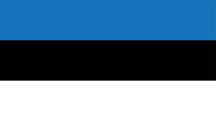 Official vector flag of Estonia. Illustration eps10.