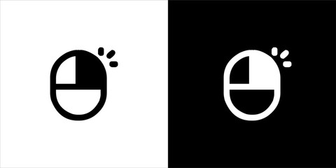 Illustration vector graphic of computer icon, black and white