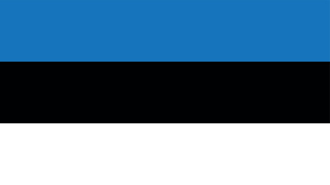 Official vector flag of Estonia. Illustration eps10.