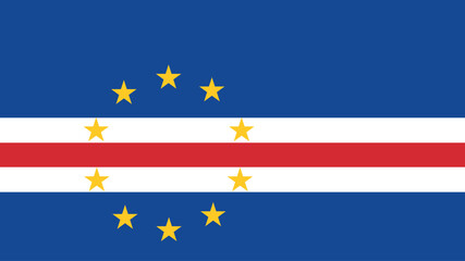 Official vector flag of Cape Verde. Illustration eps10.