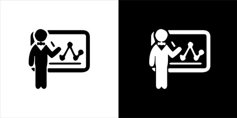 Illustration vector graphic of computer icon, black and white