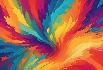 Obraz premium a painting of colorful rainbow