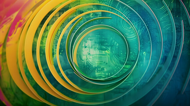 A colorful background featuring a circular design, ideal for branding or packaging concepts