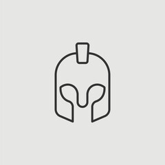 Vector Simple Isolated Helmet Icon