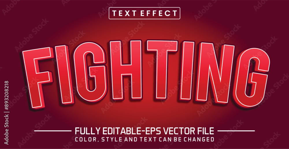 Poster fighting font text effect editable