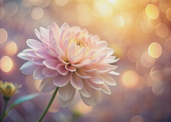 Delicate petals of a serene flower bloom against a softly blurred light background, evoking a sense of peacefulness and serenity in this intimate nature close-up.