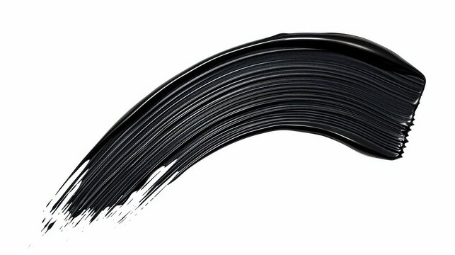 Intense black mascara texture creates bold, defined lashes with each brush stroke. Perfect for a striking eye makeup look.