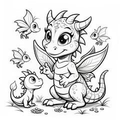 Adorable Baby Dragon Illustration
Cute Cartoon Dragon Character
Cute Dragon with Rainbow Wings
Happy Baby Dragon Image
Enchanting Cute Dragon Drawing