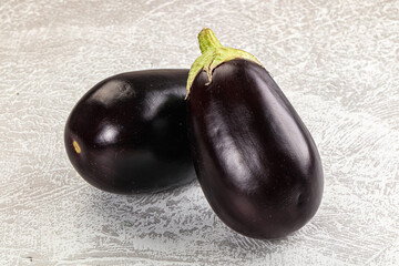 Raw ripe organic eggplant vegetable