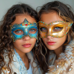 woman in carnival mask