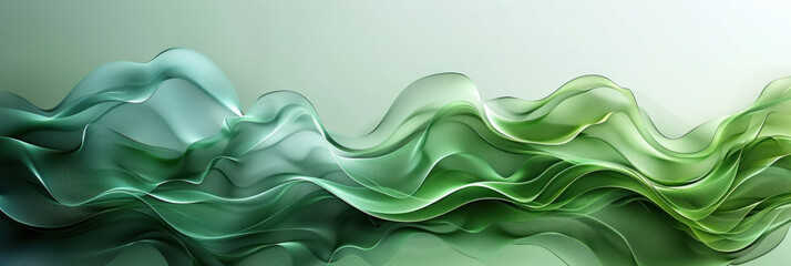 Obraz premium Abstract green gradient banner background.