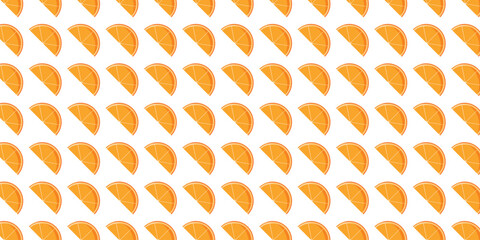 Fresh Orange slice pattern design vector isolated on white