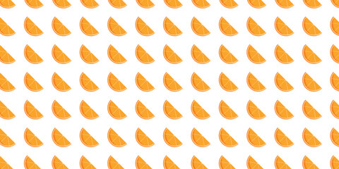 Fresh Orange slice of half pattern design vector
