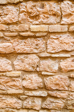 Brown stone wall with texture 