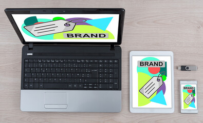 Brand concept on different devices