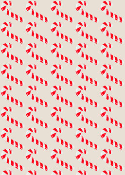 Pattern of rows of candy canes